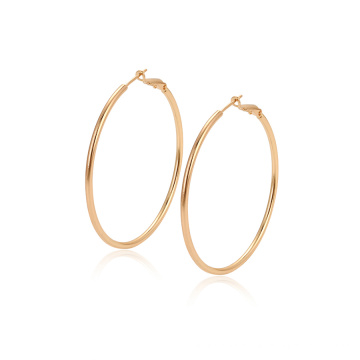 97339 boucles d&#39;oreilles créoles pour femmes style xuping style simple grand cercle uni grand or 18k